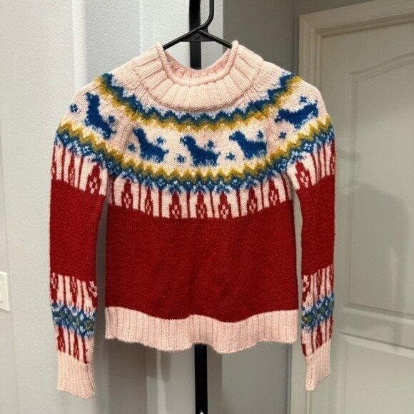 Rachel Antonoff 60% Alpaca Oscar Fairisle Dachshund print sweater Size XS Knit - Picture 2 of 10